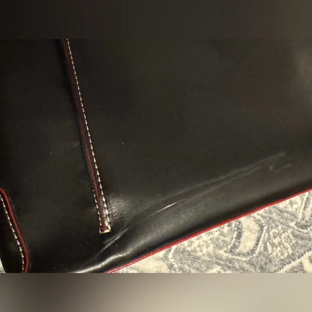 LODIS Black Leather Briefcase Laptop Bag NWOT